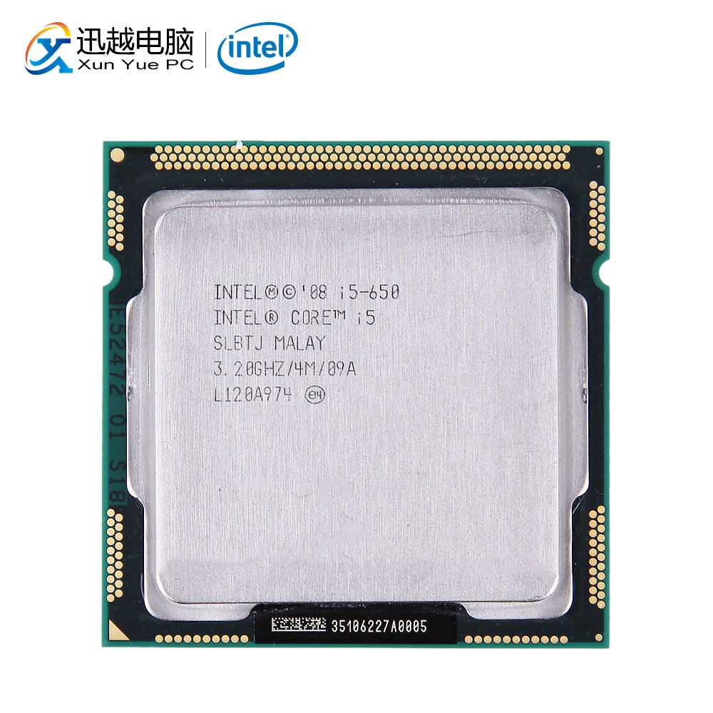 Процессор Intel Core i5 650 для настольных ПК i5-650 двухъядерный процессор 3 2 ГГц 4 МБ кэш LGA
