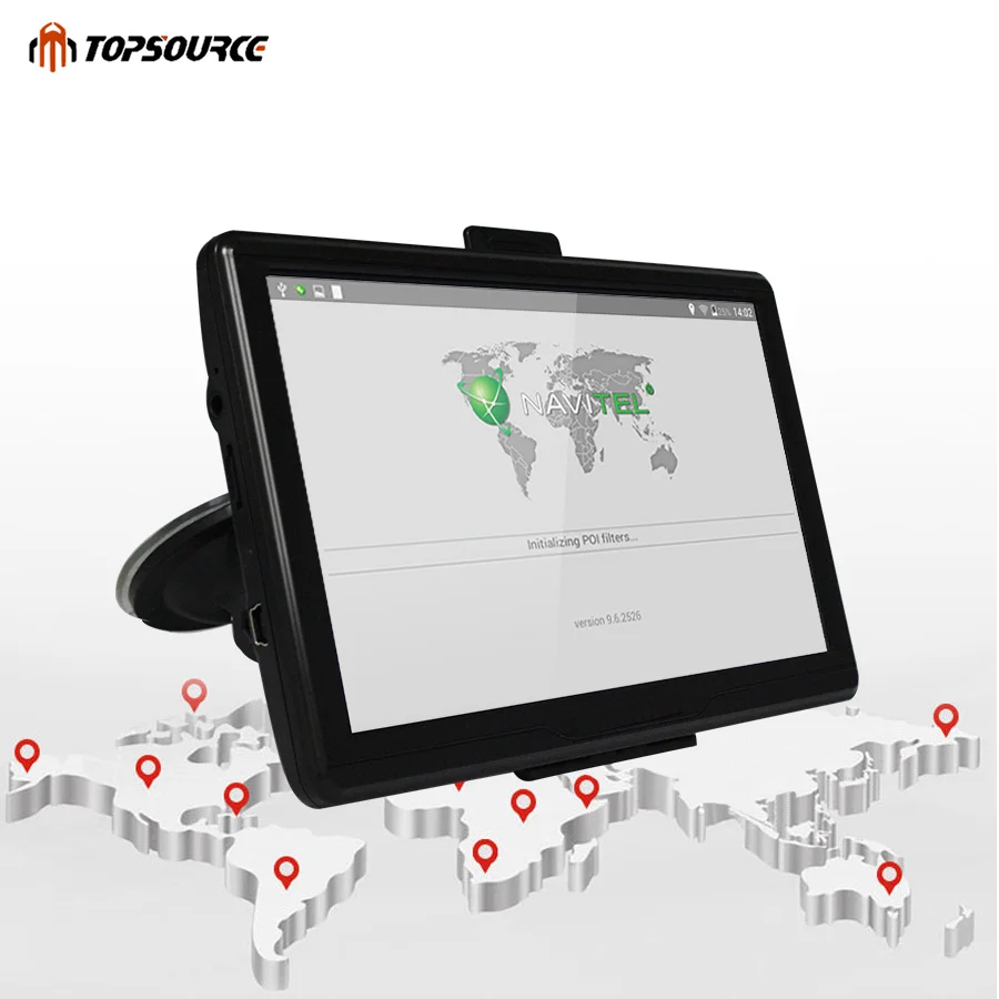 Автомобильный GPS навигатор TOPSOURCE 7 дюймов HD сенсорный экран ce6.0 8 гб gps для navitel/