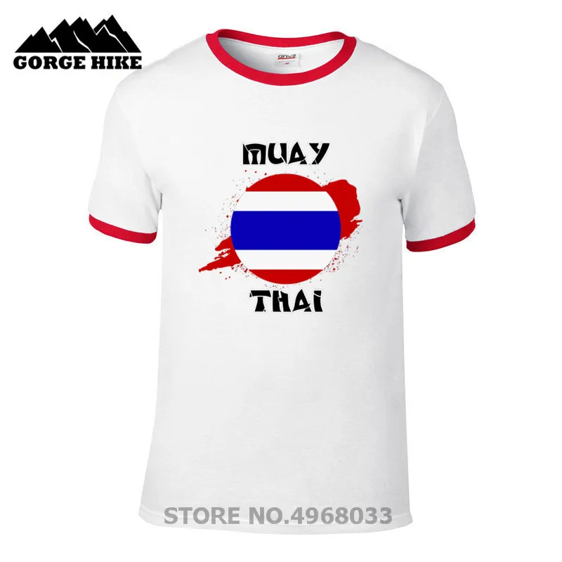 Футболка Muay thai fighting с тайским флагом дом футболка сделай сам бесплатным именем и