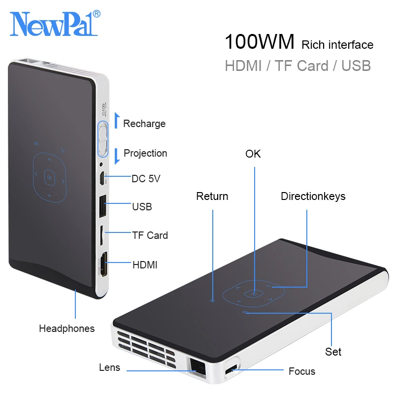 Мини проектор DLP Full HD 3D Проекторы ручка 1080 P Android WI FI bluetooth открытый дома Театр плеер