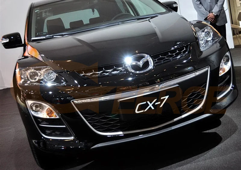 Для Mazda cx 7 CX-7 2006 2007 2008 2009 2010 2011 2012 отличное ультра-яркая подсветка с холодным катодом(CCFL) Ангельские глазки комплект Halo Кольцо