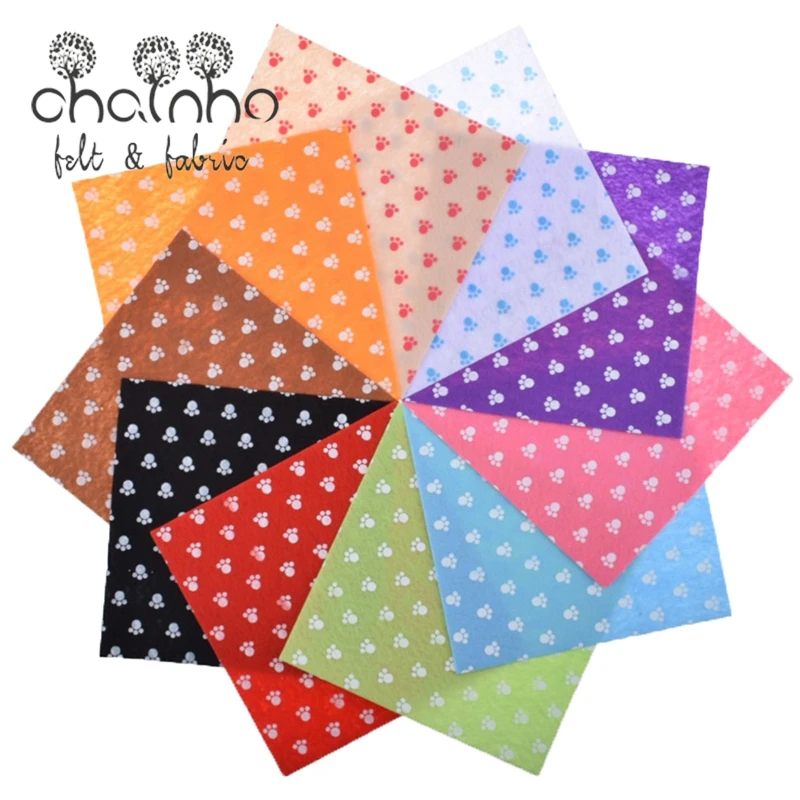 Печатная войлочная Нетканая ткань толщиной 1 мм полиэфирная для шитья кукол