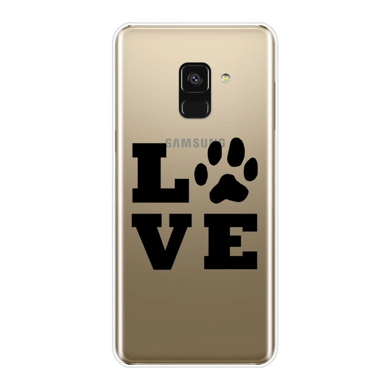 Heart Dog Puppy Back Cover For Samsung Galaxy A3 A5 A7 2016 2017 Soft Silicone Case 2018 A6 A8 Plus Phone | Мобильные телефоны и