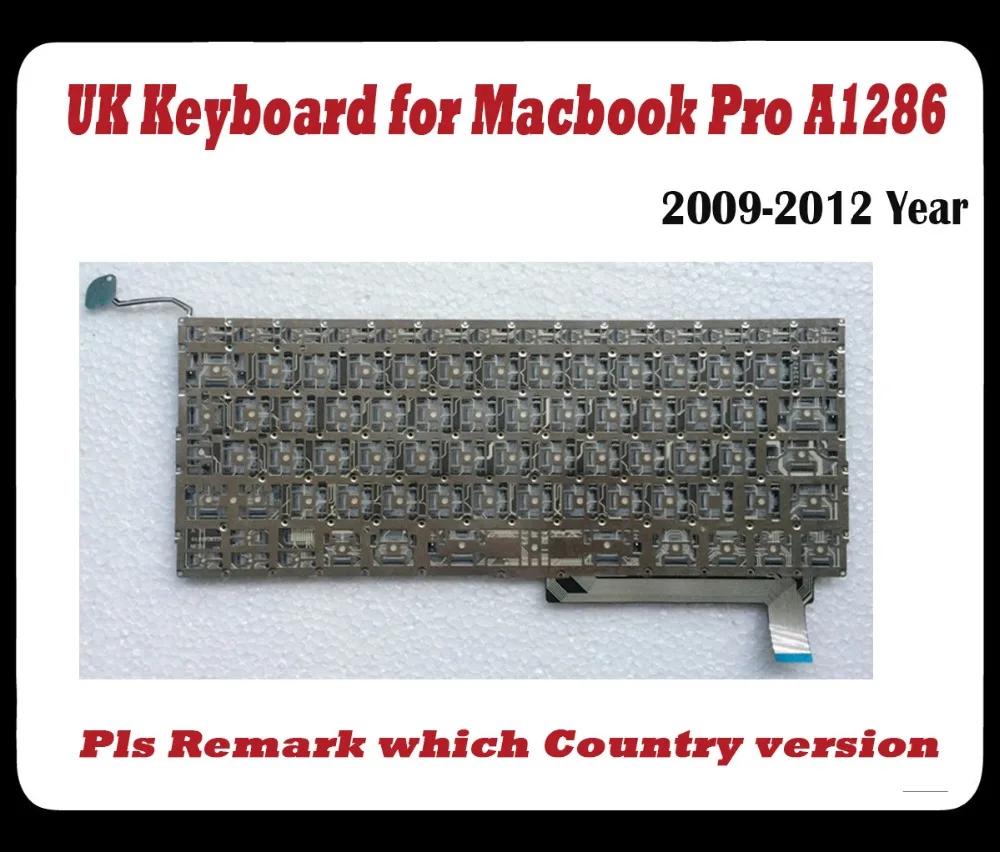 100% новый рабочий A1286 Клавиатура для ноутбука Macbook Pro 15 &quotA1286 английская клавиатура