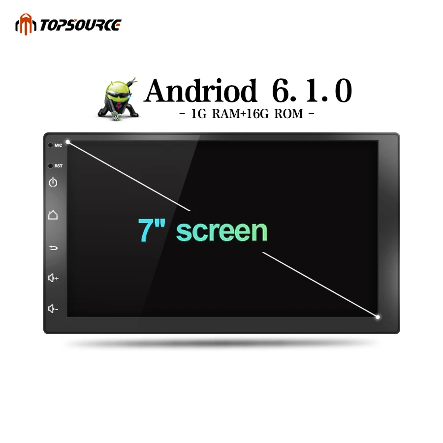 Автомобильный мультимедийный плеер TOPSOURCE Android 6 0 автомобильный DVD-радиоплеер 2 din