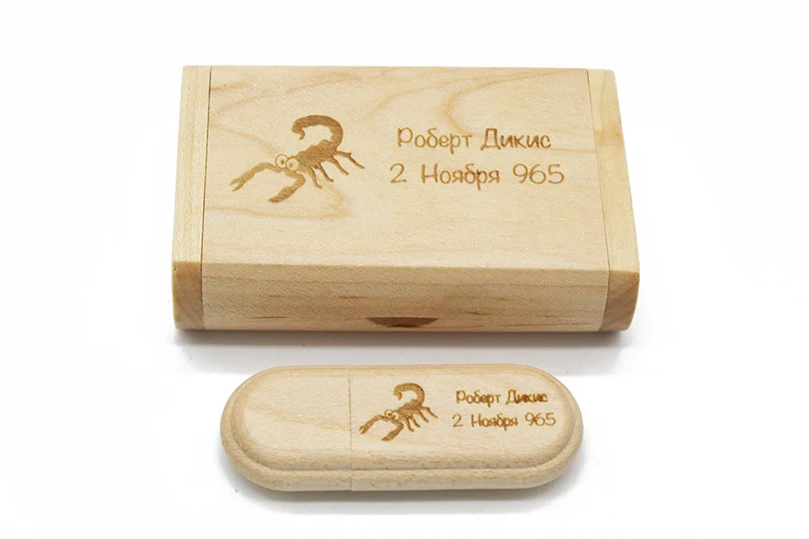 KING SARAS Maple деревянные usb+ коробка с логотипом, usb флеш-накопитель, накопитель, 4 ГБ, 8 ГБ, 16 ГБ, 32 ГБ, 64 ГБ, usb2.0, флешка, фотография, подарок