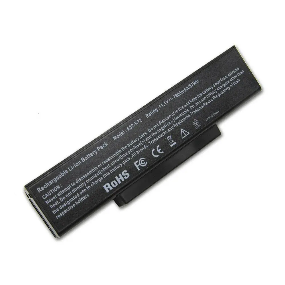 Аккумулятор для ноутбука K73SV K73S K73E N73SV X77V 7800 мА · ч Asus A32-K72 A32-N71 K72DR K72 K72D K72F K72JR K73 |