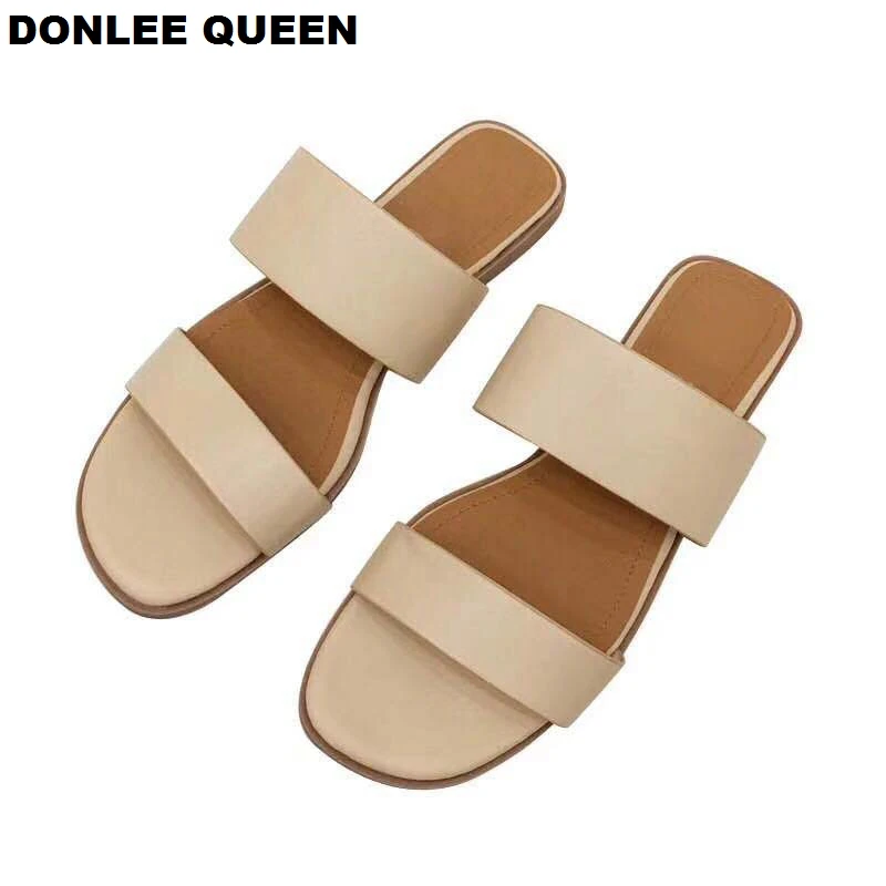 DONLEE QUEEN/Новые брендовые летние шлепанцы для женщин повседневная обувь на плоской