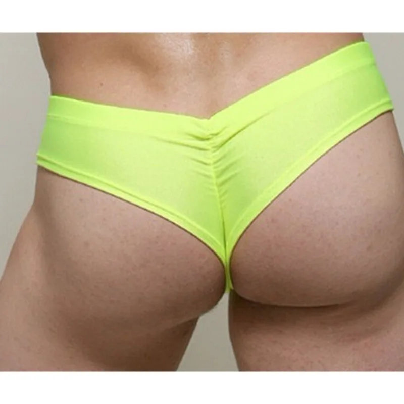 Трусы стринги мужские с низкой талией дышащие выпуклым карманом 6 цветов M XL|new