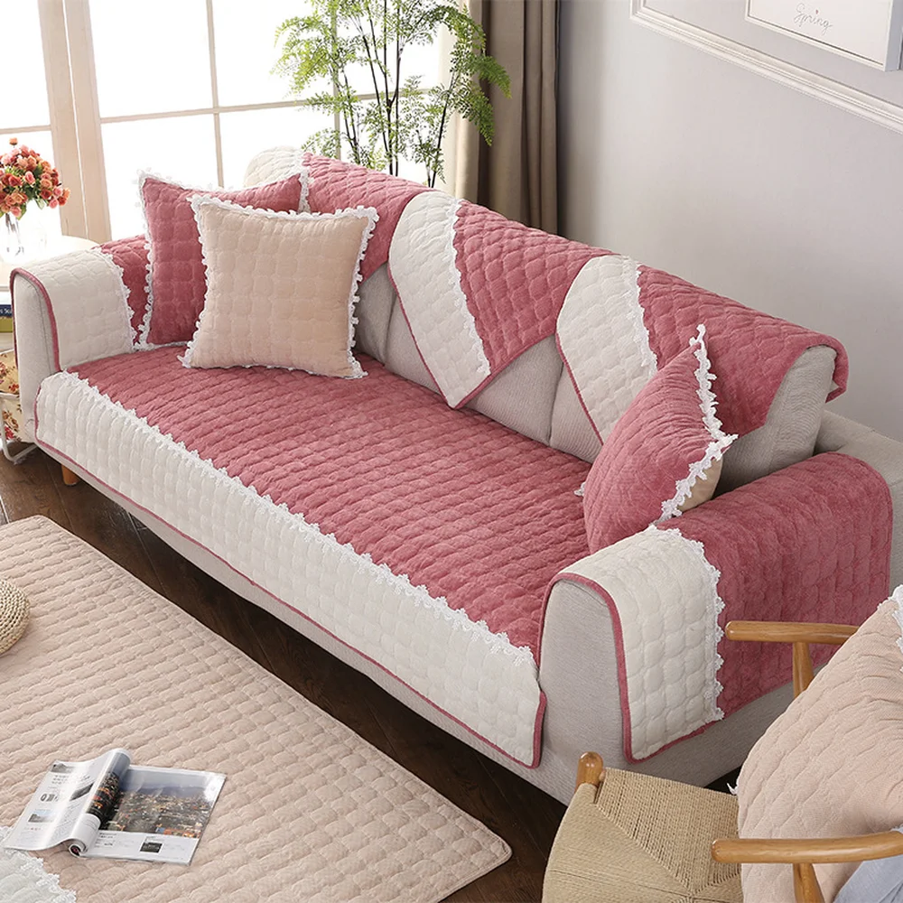 Высококачественный теплый жемчужный бархатный Комплект подушек для дивана