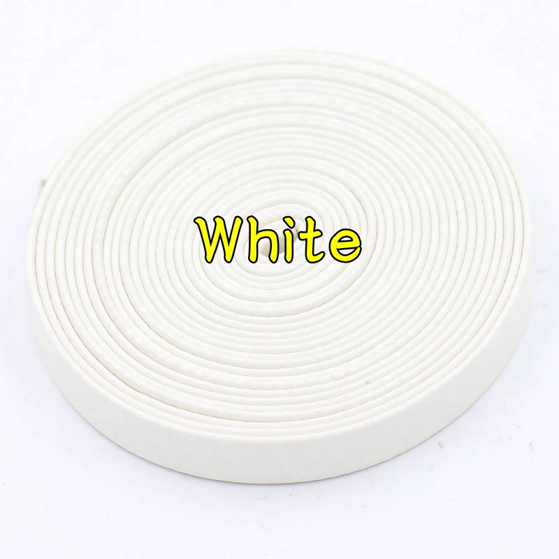 White 3 м/шт 10 мм ширина шнура из искусственной кожи для DIY ювелирных изделий ручной работы аксессуары пояса одежды - Цвет: White