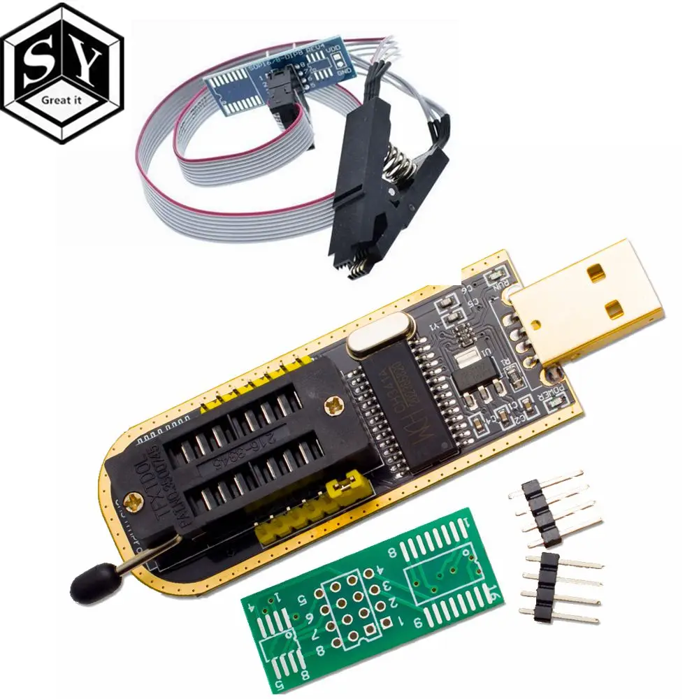 1 шт. отличная умная электроника CH340 CH340G CH341 CH341A 24 25 серия EEPROM флэш-память биос USB программатор с программным обеспечением и Драйвером