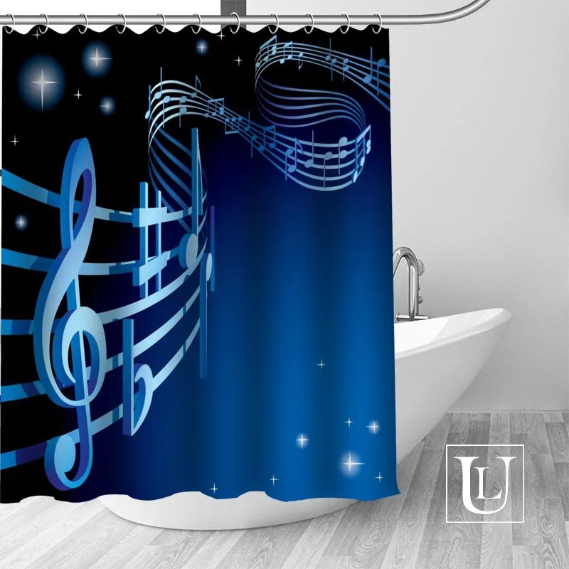 Занавески для душа музыкальные ноты занавески ванной высокое качество полиэстер