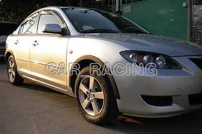 Черные ПУ колесные своды крыла обшивки 8 шт./компл. подходит для Mazda 3 2006 2010|fender flare