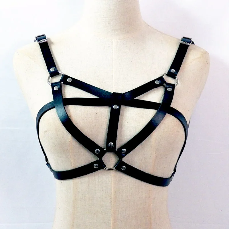 Кожаный ремень для женщин в стиле панк черный ремешок нижнего белья|Женские