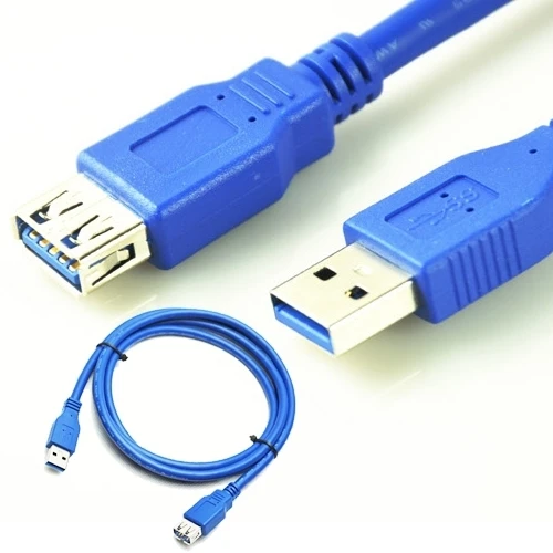 1 м синий USB кабель 3 0 A папа мама удлинитель M/F для ПК ноутбука компьютера Супер