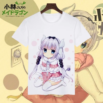 Аниме Сан Кобаяси-Сан-Чи нет горничной Дракон Футболка Кобаяши: спешлы Мужская