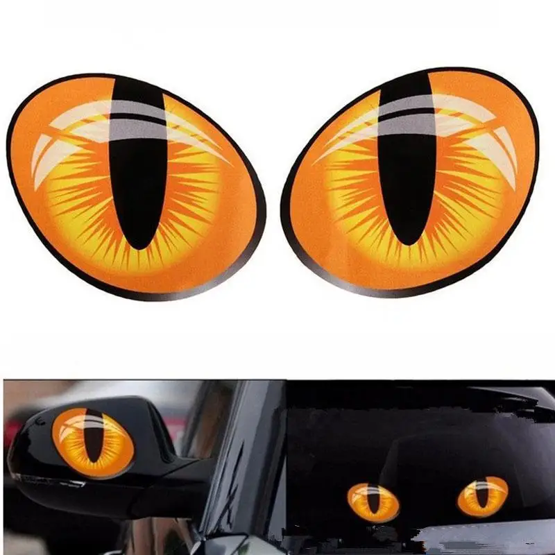 New Cartoon Simulation Cat's Eye Car Decorative Stickers Reflective Body Rearview Mirror | Автомобили и мотоциклы