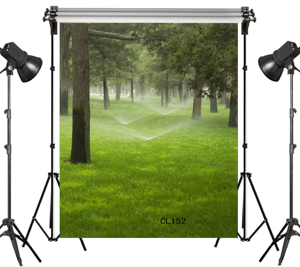 

LB Polyester & Vinyl Forest Automatic Watering Device Is Watering The Lawn Photography Photo Background Studio Backdrop Decor