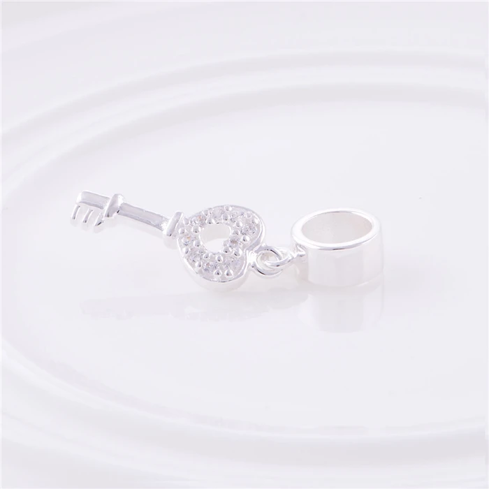 Серебро 925 бусины циркон в форме сердца ювелирные подходит пандоры прелести