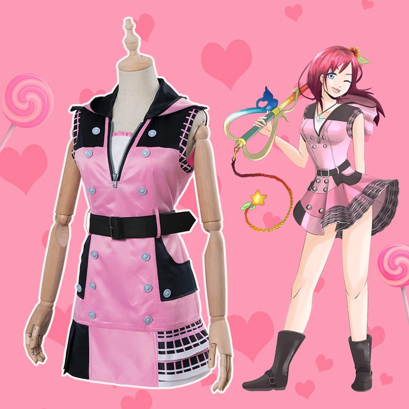 Униформа Kairi из аниме Kingdom Hearts III для женщин и взрослых костюм косплея на Хэллоуин
