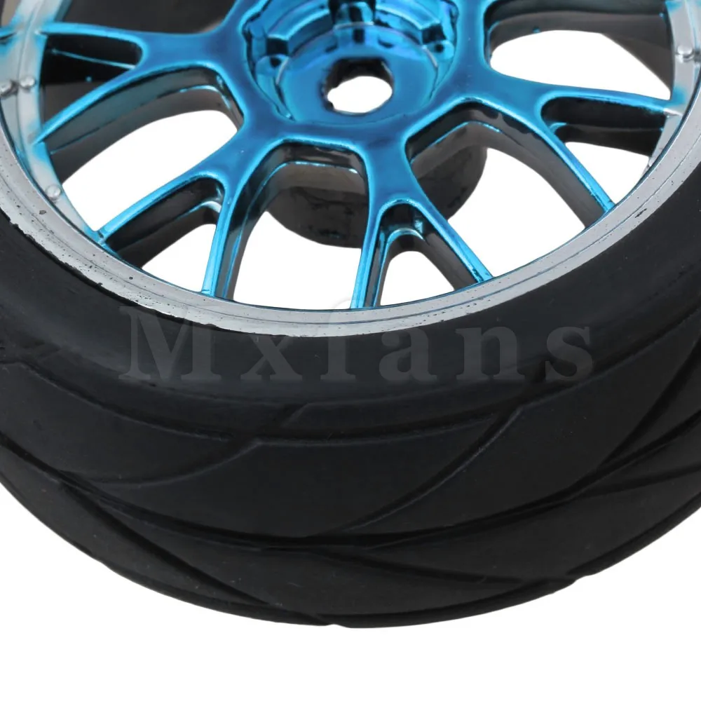 Mxfans 1:10 On-road Racing Car Blue Y-образная ступица колесный обод стрелка зернистая шина