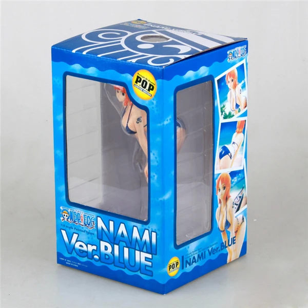 Аниме цельный синий купальник Nami POP сексуальная фигурка коллекционная игрушка 18