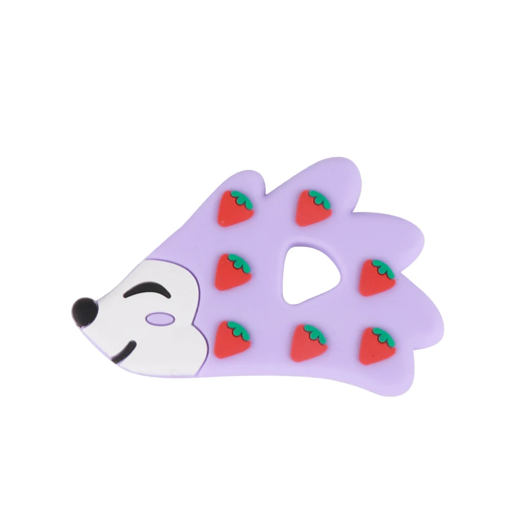 hedgehog TYRY. HU 1 шт., Прорезыватель для зубов, животное, коала, слон, кролик, Сова, пищевой силикон, Детские Прорезыватели, ожерелье, игрушки, сделай сам, детские подарки - Цвет: hedgehog