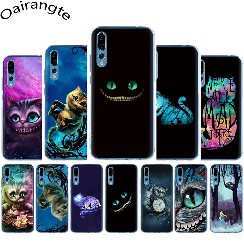 Чехол для телефона с Чеширским котом Alice in Wonderland Жесткий Huawei Honor 6A 7A 6C 7C 8C 7X 8X 9X 8 9 10