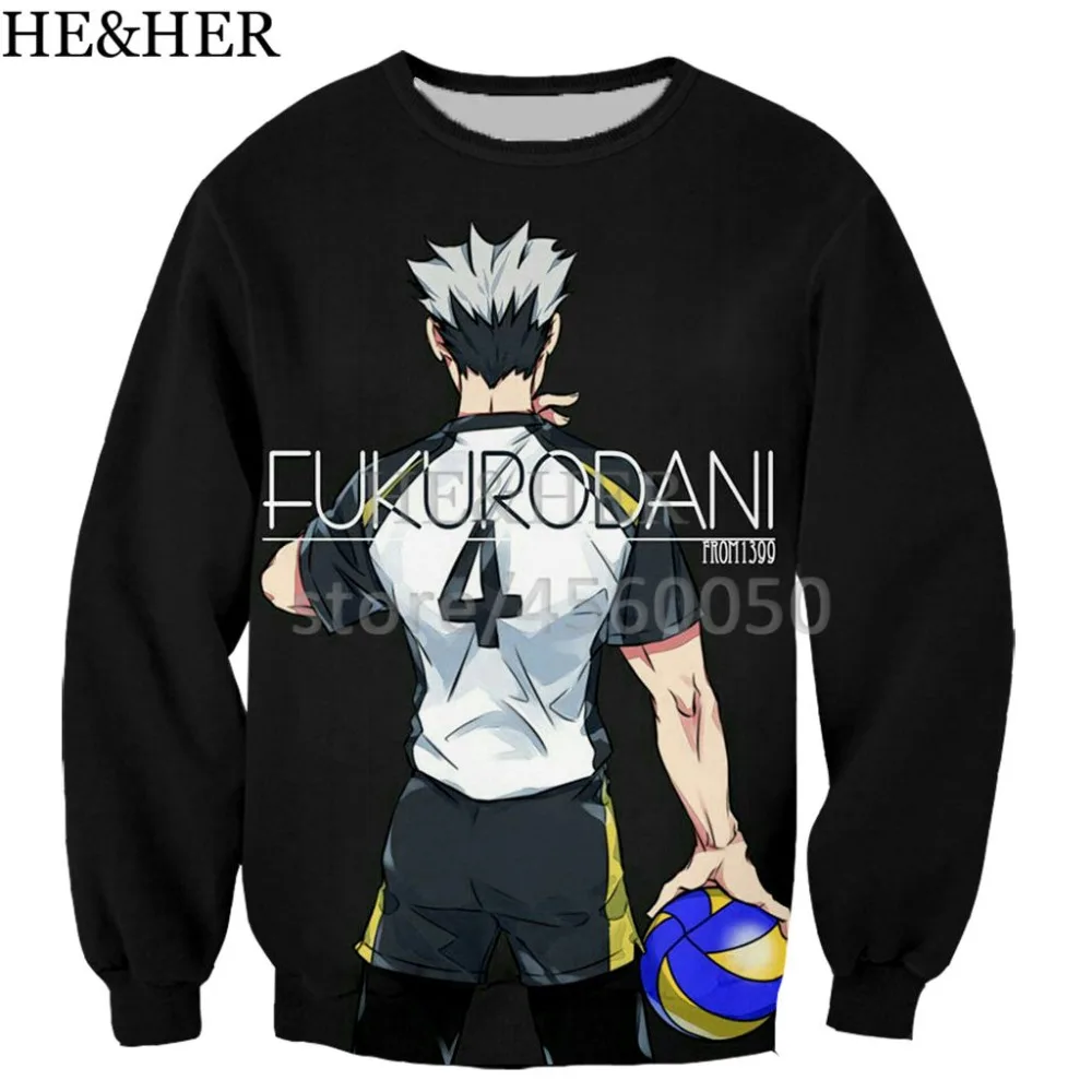 Haikyuu Volley Ball Club, Мужской Женский пуловер, свитшот, простая толстовка с 3D принтом, крутые свитшоты в уличном стиле