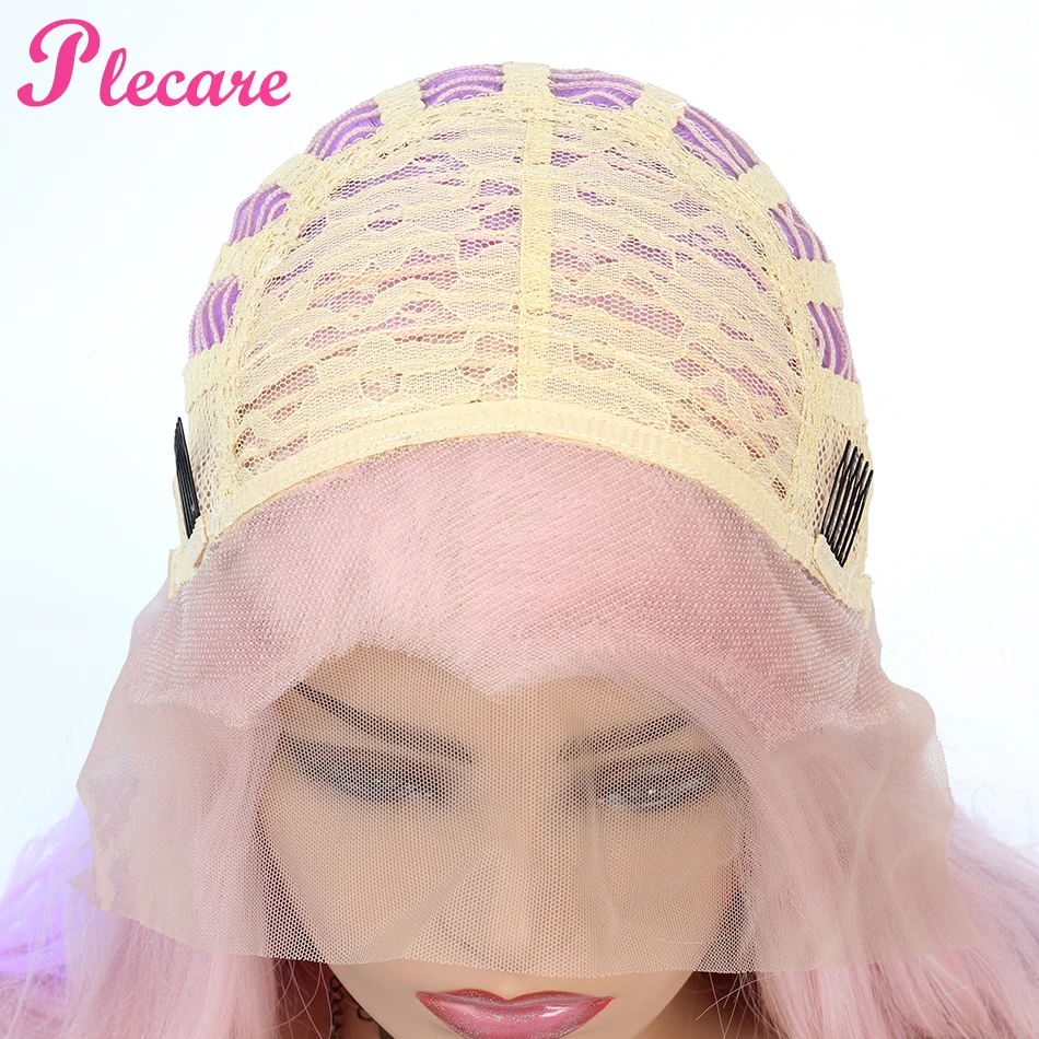 Plecare Ombre Длинные цветные синтетические волосы парик Pruiken прямые кружевные