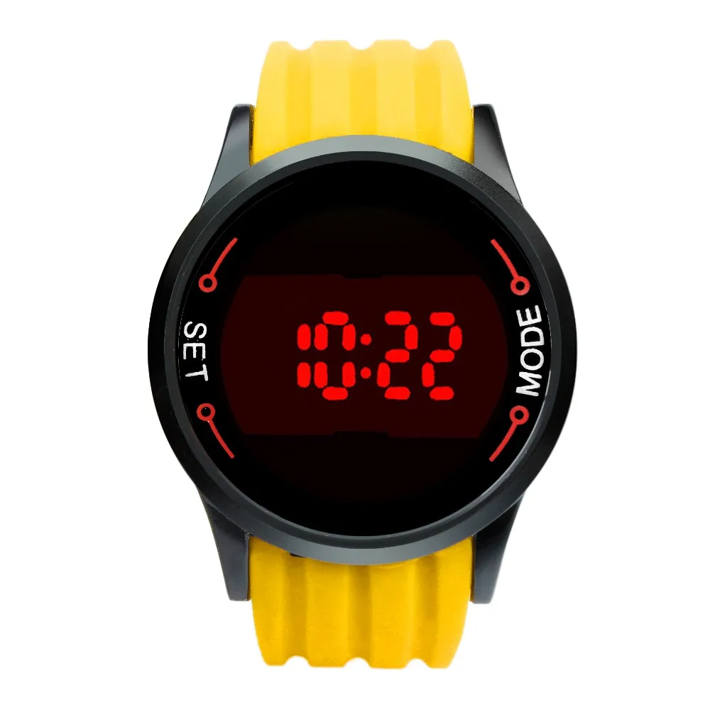 Мужские часы водонепроницаемые светодиодные с сенсорным экраном и датой