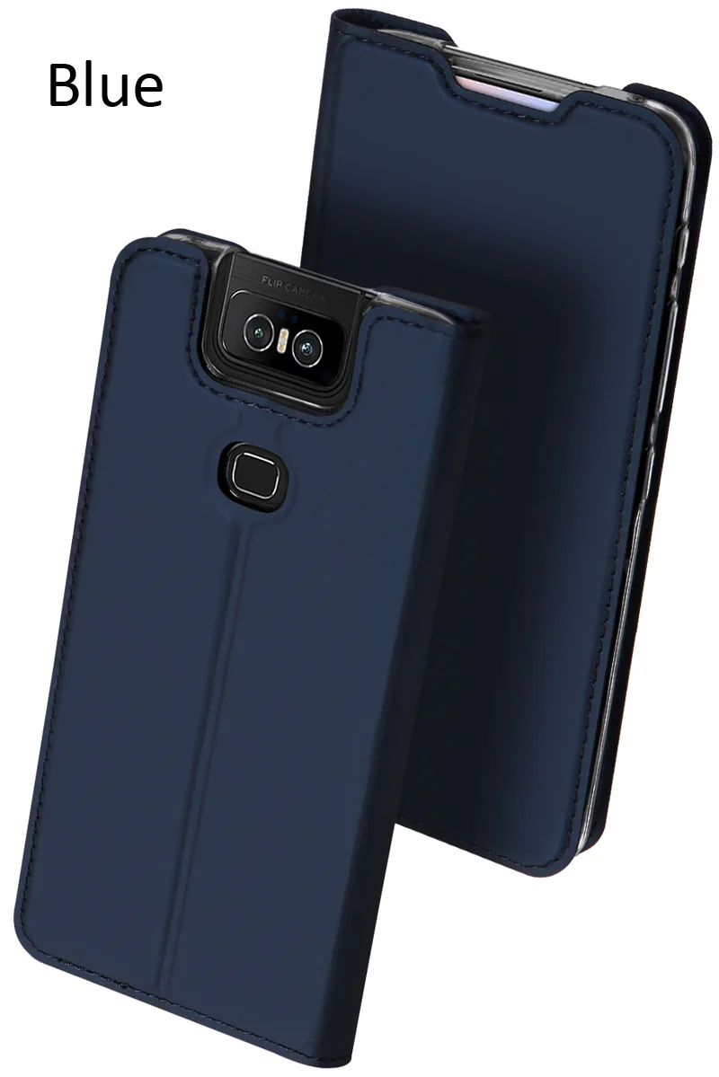 Blue DUX DUCIS чехол для Asus Zenfone 6 ZS630KL Книга Флип кожаный бумажник чехол - Цвет: Blue