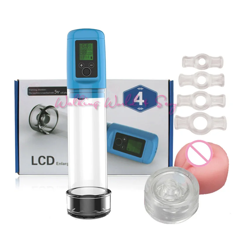 Увеличитель пениса с USB зарядкой насос для увеличения ЖК дисплеем удлинитель