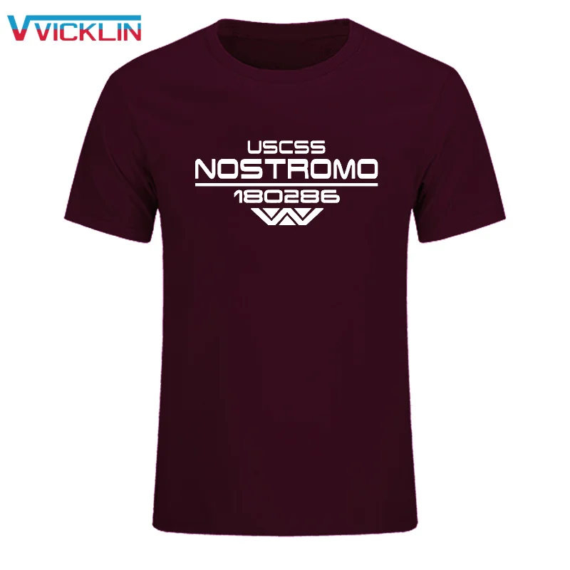 USCSS nostomo Alien Weyland Yutani Футболка с принтом мужские хлопковые топы с короткими рукавами и круглым вырезом летняя уличная одежда больших размеров - Цвет: 10