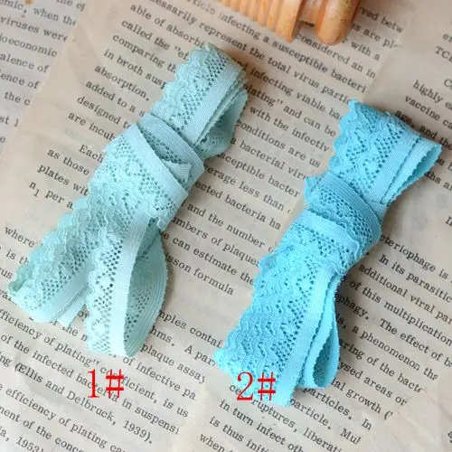 

hot sale Lace accessories Blue light blue stretch the side 1.1 cm wide H1102