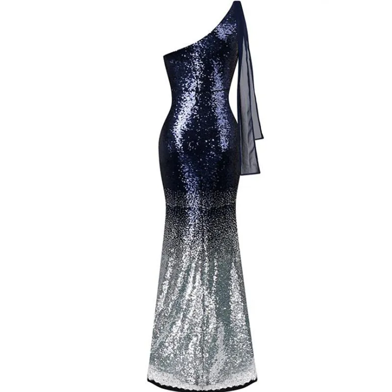 Новинка 2017 сексуальное платье с рюшами на одно плечо открытыми плечами