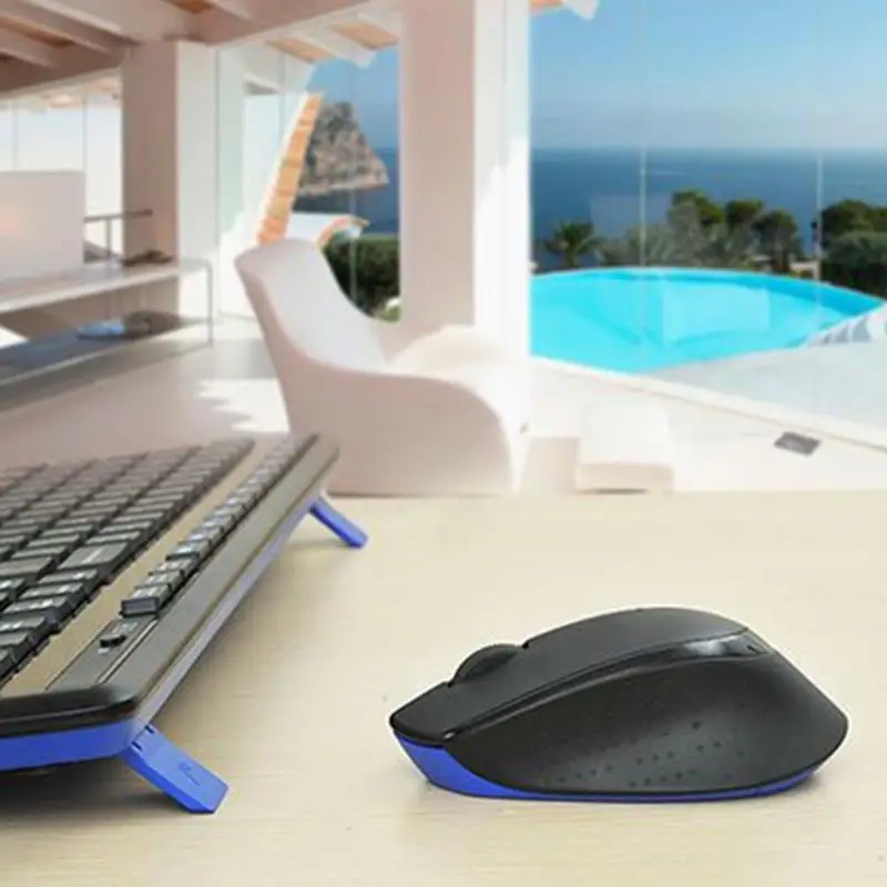 Беспроводная клавиатура logitech MK345, комбинированная Вертикальная брызгозащищенная клавиатура с подставкой для рук+ набор Мыши для ПК, Windows 7/8/10