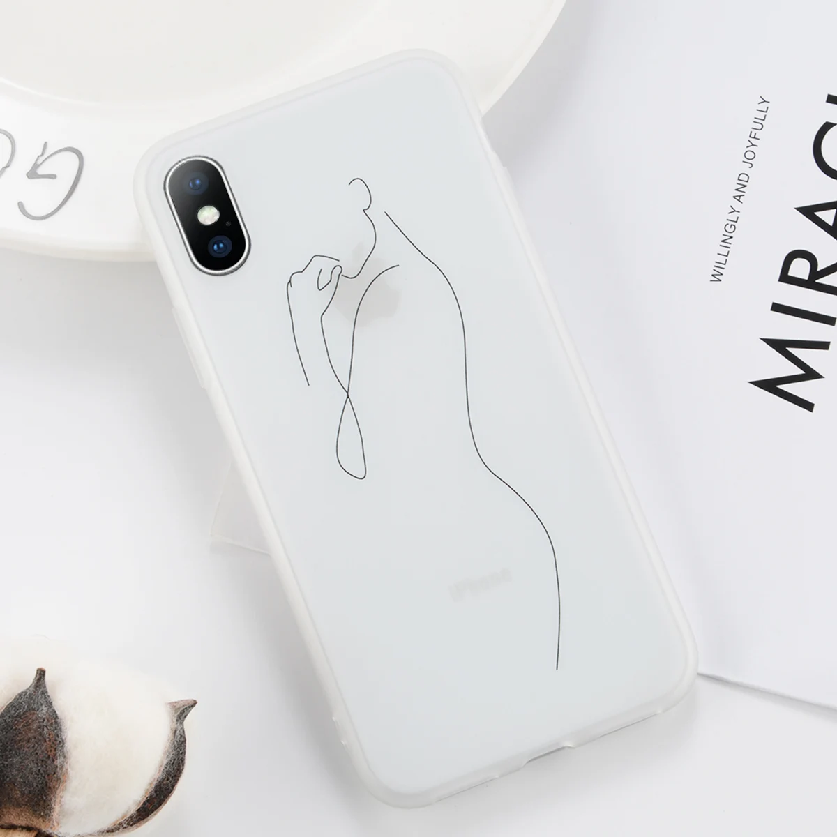 KJOEW для iPhone 11 Pro Max 6 6s 7 8 Plus X XR XS Max 5 5S SE чехол для телефона мультяшная статуя абстрактное искусство окрашенный Мягкий ТПУ чехол - Цвет: T7