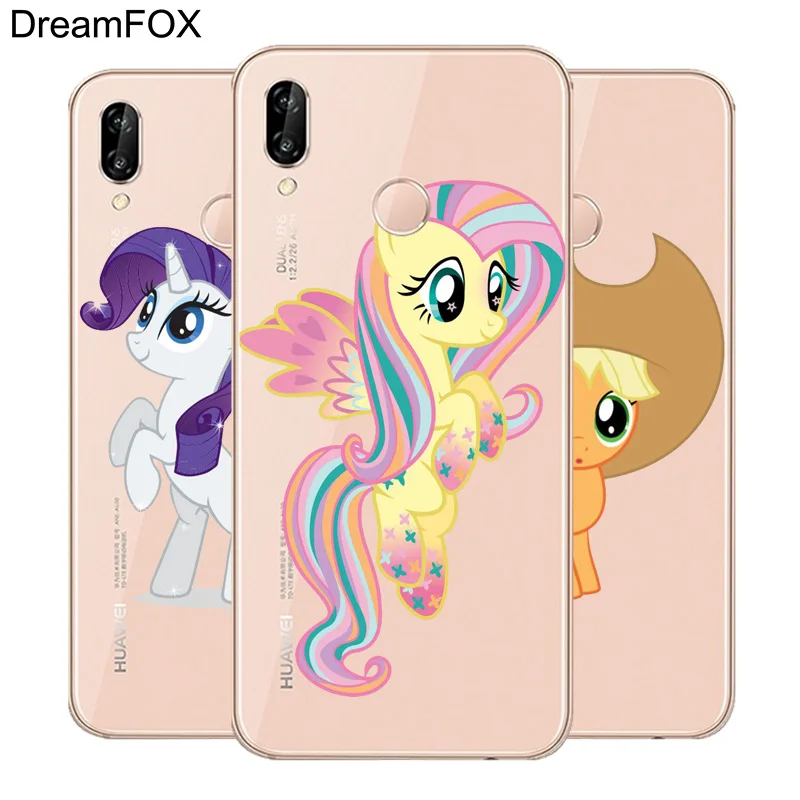 DREAMFOX L043 Fashion Rainbow Horse Soft TPU Silicone Case Cover For Huawei Honor 6A 6C 7X 9 10 P20 P30 Lite Pro P Smart 2019 |