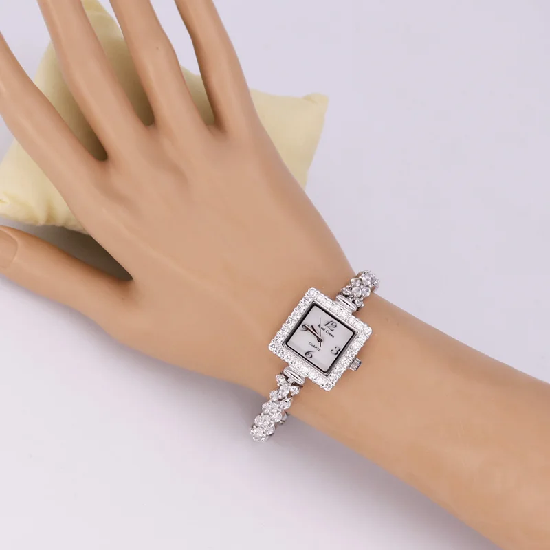 Женские женские часы японские кварцевые модные ювелирные изделия Кристальные с