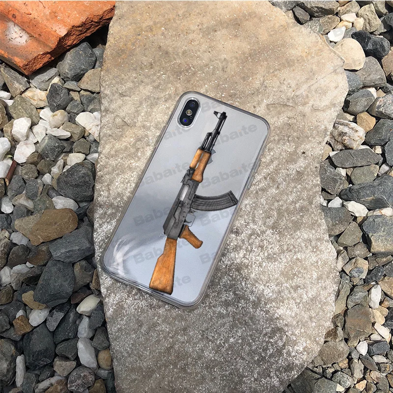 A5 Babaite снайперская винтовка AK 47 Винтовки Пистолеты Coque Shell чехол для телефона для iPhone 7 7plus X XS MAX 6 6S 8 8Plus 5 5S XR чехол - Цвет: A5