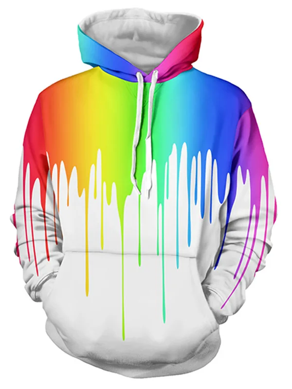 2018 зимние 3D толстовки с капюшоном для мужчин/женщин хип-хоп пуловеры принтом