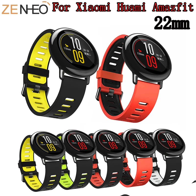 

22mm Strap for Xiaomi Huami Amazfit Pace Band Replacement Silicone Wrist bands for Samsung Gear S3 Frontier Classic Watch Strap