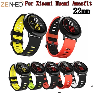 Ремешок силиконовый для Xiaomi Huami Amazfit Pace, сменный Браслет для Samsung Gear S3 Frontier Classic, 22 мм
