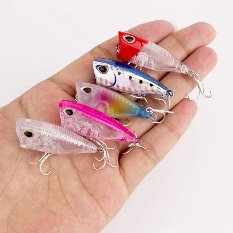 SEAPESCA рыболовная приманка мини Поппер с 3d глазами Crankbait 35 мм 3 г рыболовные