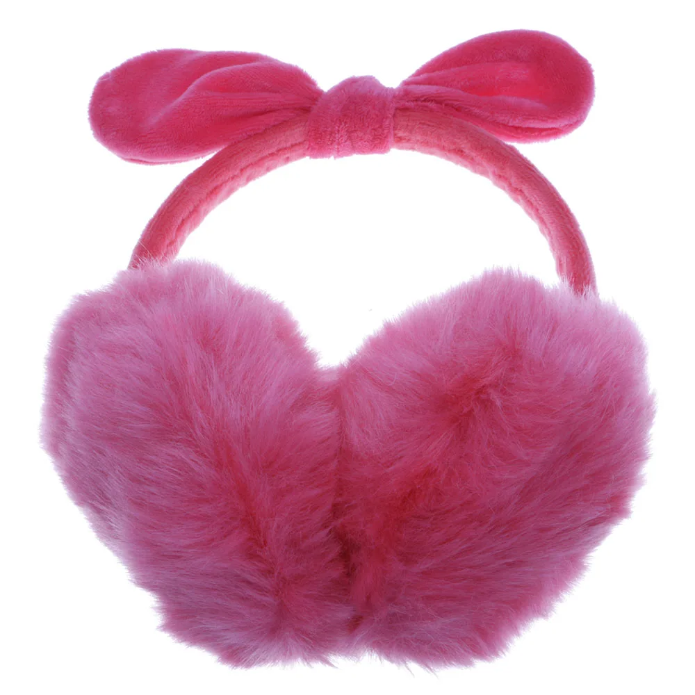 Зимние теплые мягкие наушники с кроличьим мехом милые бантом | Мать и ребенок