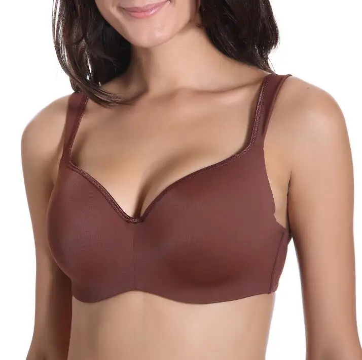 Гладкий бесшовный Женский Бюстгальтер балконет BAICLOTHING без прокола с полным