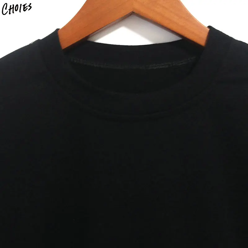 Женский черный радуга деталь хлопковая футболка белый 2018 Новый Летний О Средства