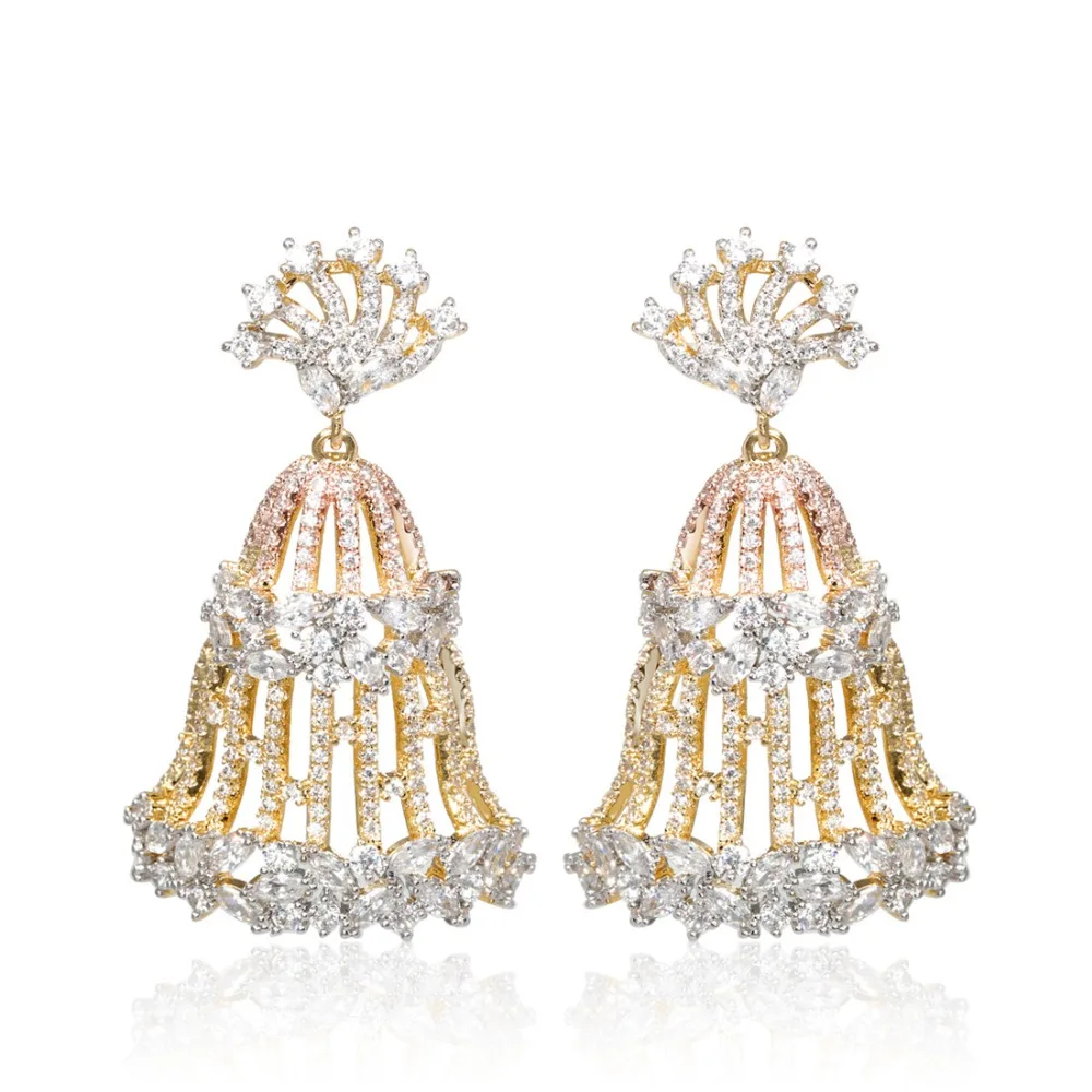 MECHOSEN кубический вентилятор из циркония образный Круглый Большой Длинный серьги